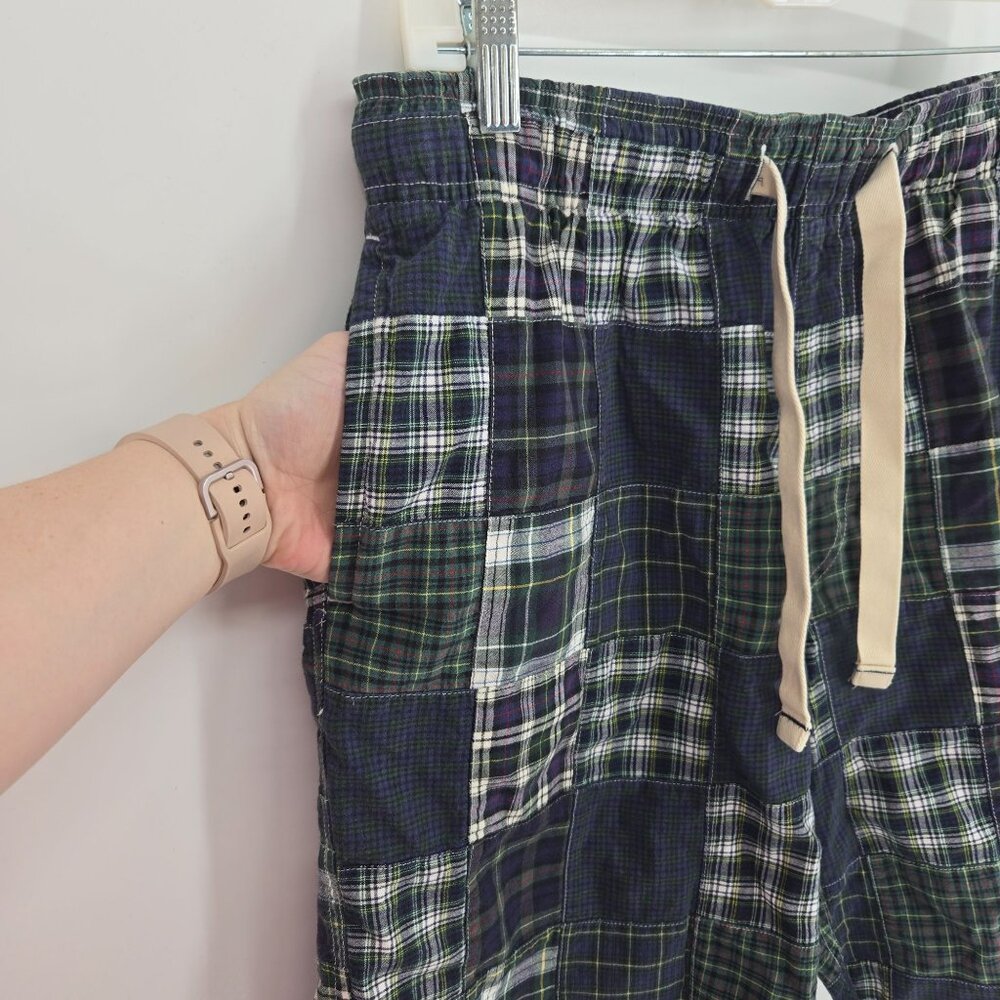 American Eagle Dorm Blue Patchwork Draw String Cu… - image 2